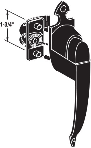 Image of Prime-Line K 5079 Colonial Push Button Screen or Storm Door Latch, Black (Single Pack)