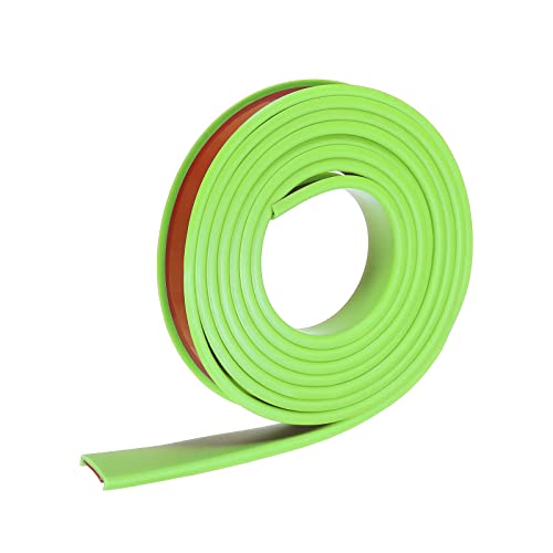 Image of uxcell U Shape Furniture Edge Banding, 2M Self Adhesive Flexible Edging Trim, 5x18mm TPE Edge Guards for Cabinets Furniture Repair Restoration, Green
