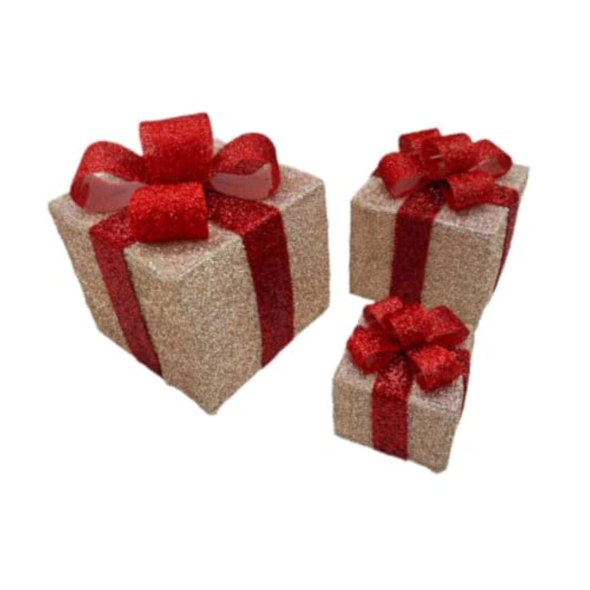 3X Christmas Decorations Holiday Xmas Boxes