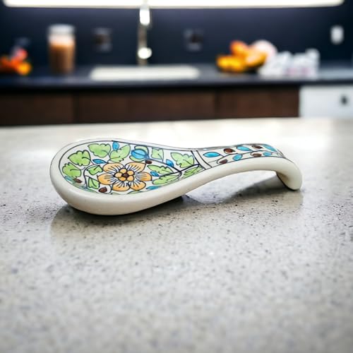Image of Malaikah Ceramic Spoon Rest Pack of 4 for Home, Kitchen, Dining, Kitchen Decor & Gifting