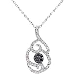 Naava - Collar para Mujer de Oro Blanco 9K con Diamantes