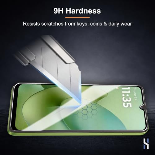 Image of Tempered Glass for Moto G06 Power - Military Grade 9H Screen Guard, Anti-Scratch, Shatterproof, Edge to Edge Full Coverage - Black Border