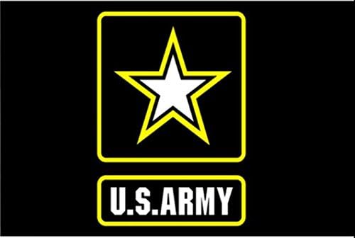 5 Ft ATV Army Star Safety Flag with One Piece 5/16" White Pole with Mounting Hardware