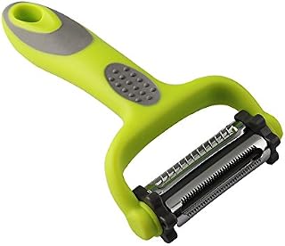 QitinDasen 3 in 1 Vegetable Peeler, Multifunction Fruit Peeler, Y Peeler Swivel Peeler, with 3 Rotatable Stainless-Steel Blades: Serrated, Straight and Julienne Blades
