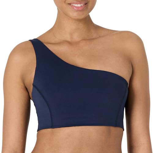 Image of Amazon Essentials Women's Active FormFlex Buttery Soft Light Support One Shoulder Strappy Back Sports Bra