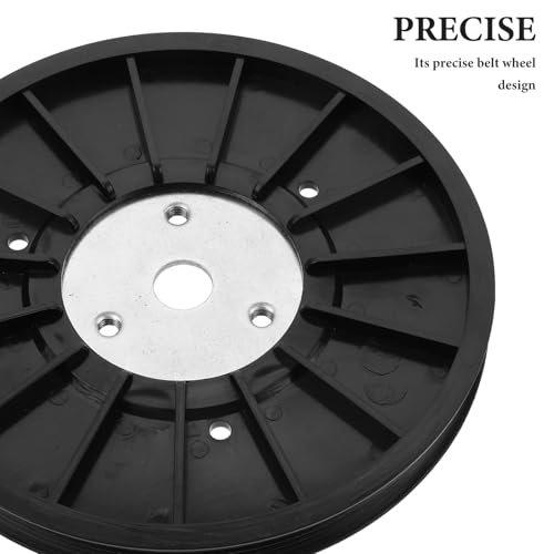 Rueda motriz de bicicleta estática para solucionar tirones con polea de abs negro 5 piezas 3