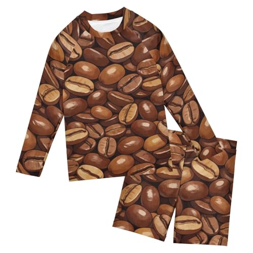 Traje de baño de dos piezas manga larga infantil ropa de baño protección UV niños