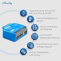 Shelly 1 Gen4 - WLAN Smart Relais Schalter, Potentialfreier Kontakt, 1 Kanal, 16A, Lichtschalter, Garagentoröffner, Smart Home, Zeitschaltuhr, Alexa & Google, Matter, Kein Hub Erforderlich (4 Stück) – Ansicht 6