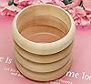 Penta Angel Wood Bangle Bracelets 4Pcs 2.83inch Unfinished Natural Round Wooden Ring for Art & Craft Project DIY Jewelry Making #3