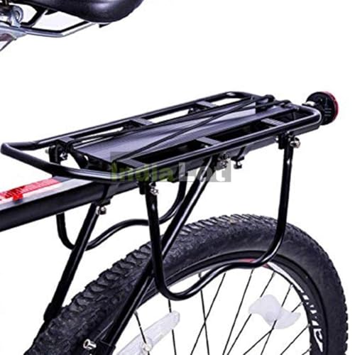 Image of CYBIC Cycle Carrier Aluminum Alloy Adjustable Rear Rack | Universal Fit for 26-Inch Bicycles | 110 Lbs Load Capacity | Quick Release | Reflector | Side Guards | Heavy-Duty Build