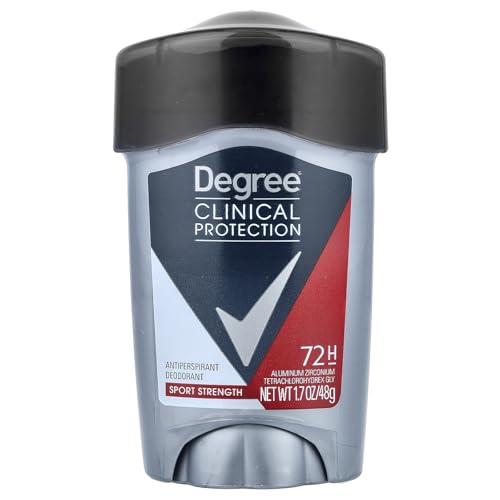 DEGREE Men Clinical Protection Sport Strength Antiperspirant & Deodorant, 1.7 Ounce, Pack of 3 (Packaging may vary)