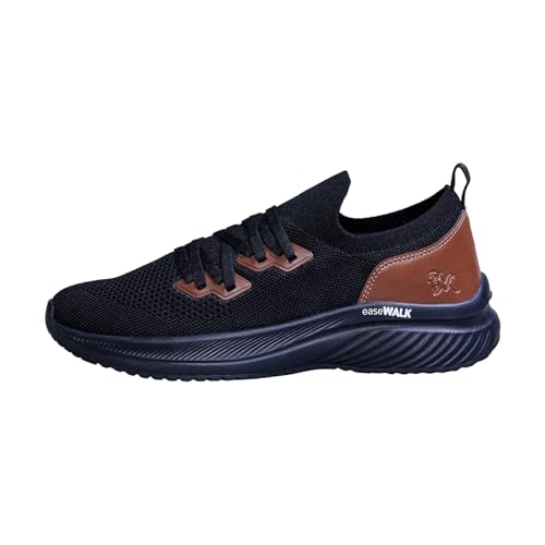 Image of Neeman's Ease Walk Snug Sneakers for Men | Breathable Knit, Stretchable Fit & Cushioned Comfort for Everyday Walking