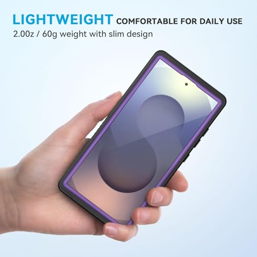 Image of Lanhiem for Samsung Galaxy S25 Ultra Case, IP68 Waterproof Dustproof, Built-in Screen Protector, Rugged Full Body Shockproof Protective Cover for Galaxy S25 Ultra 5G 6.9 Inch, Purple