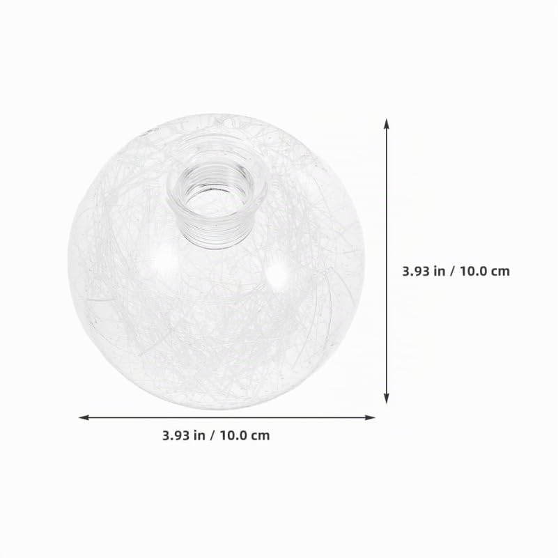 NUOBESTY 2piezas Pantalla Lámpara Vidrio Redonda Decorativa Tulipa Transparente Con Rosca Para Lámpara Techo Protector Globo Esfera Clara Para Salón y Comedor