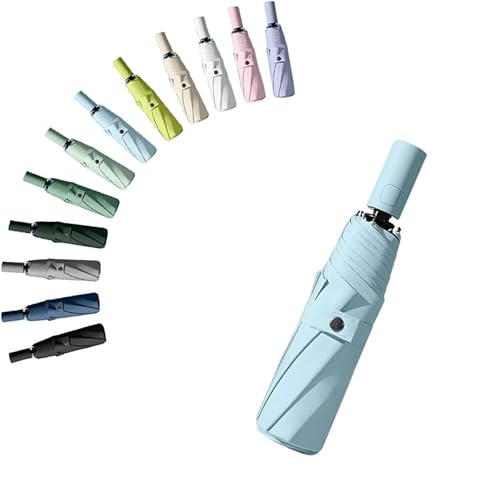 erised's bifrost Faltender Regenschirm 8 Rippen Freien UV Schutz,Sonnenschutz Kleiner Sonnenschutzfür Koffer Kompakt Taschenschirm für Damen und Kinder Reise Automatisch auf und zu mit Drucktaste