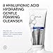 Anua Hydrating Gentle Foaming Cleanser, Hyaluronic Acid, Glycerin, Zinc, Panthenol, Korean Face Wash for Dry Skin, for Double Cleansing, Korean Skincare (150ml/5.07fl oz.)