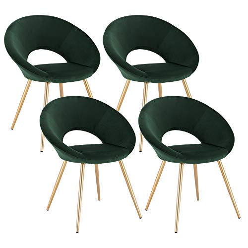 Woltu 4x Sillas Cocina Silla Tapizada En Terciopelo Silla Nórdica Vintage Silla Salon Silla Metal Taburete De Oficina Sillas Comedor Silla Respaldo Verde Oscuro Bh230dgn-4 Woltu 4x Sillas Cocina Silla Tapizada En Terciopelo Silla Nórdica Vintage Silla Salon Silla Metal Taburete De Oficina Sillas Comedor Silla Respaldo Verde Oscuro Bh230dgn-4
