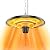 Uniflasy 1500W Electric Hanging Patio Heater - 3s Fast Heating with IP55 Waterproof Protection for All Weather Use, 2 Adjustable Heat Settings, Perfect for Gazebo, Balcony, Living Room, and Courtyard