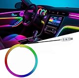 Luz acrílica brillante y uniforme: Un conductor luminoso de acrílico garantiza una iluminación suave y homogénea. Disponible en versión de 110 cm con hasta 220 LED integrados para una iluminación intensa del habitáculo, ideal como Iluminación Interior LED para Coche para realzar cada viaje