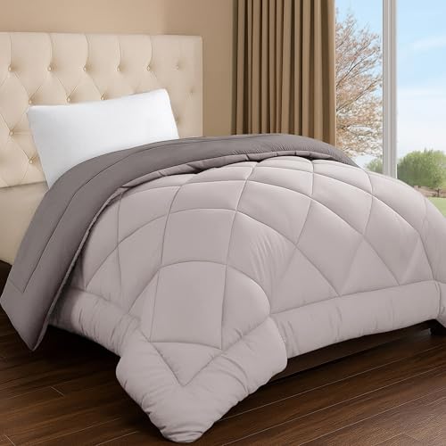 Image of Story@Home Reversible Comforter Single Bed 220 GSM Microfiber Reversible Blankets for Winter /Quilt /Duvets for Single Bed Comforter (90X60 Inches, Mocha & Vanilla)
