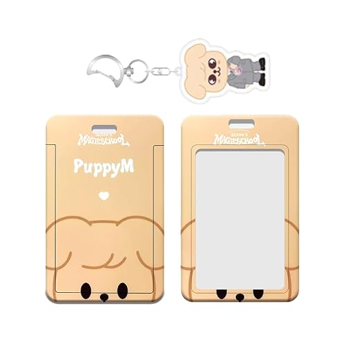 Ariesxin - KPOP Stray Set of 2 Key Chains Kids Cartoon Magic School Acrylic Card Holder Key Chain with Hyunjin Felix Han Pendant, multi-coloured, 7*11cm
