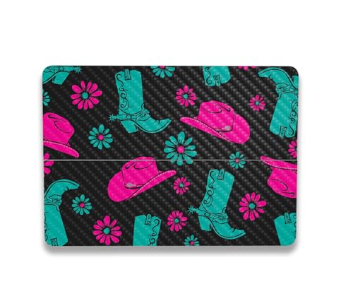 Image of MightySkins Carbon Fiber Skin Compatible With Microsoft Surface Laptop Studio 2 (2023) Full Wrap Kit - Neon Cowgirl | Protective, Durable Textured Carbon Fiber Finish | Easy To Apply | Made in the USA