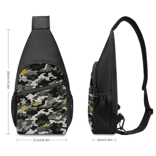Mochila tipo bandolera abstracta camuflaje para senderismo miniatura 2