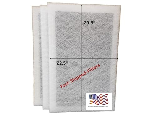 Fast-Shipped-Filters 3 Pack 24×32 Replacement Filter Pads Compatible with Biologic3 Air Cleaner 24×32 Refill White