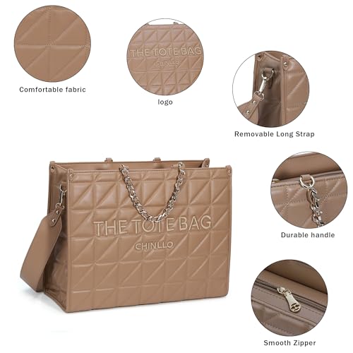 Image of Chinllo Laptop Tote Bag for Women Top Handle Satchel Purse and Handbags Work Compartment with Shoulder Strap