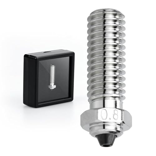 xirbbo Boquillas de tungsteno CarbideTip Bimetal Volcano de 0,8 mm de alta conductividad térmica, resistencia a la abrasión para impresora 3D Anycubic Vyper/Kobra Max/Plus, Artillery Sidewinder X2