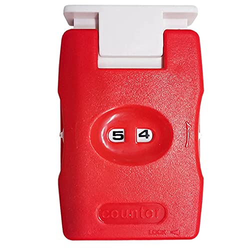 GUYAQ Maschenzähler Kunststoffstricknadeln Zähler Pullovernadeln Strickhilfen Werkzeuge Nadelclips Maschenmarkierer Anfänger Stichzähler,rot Cover