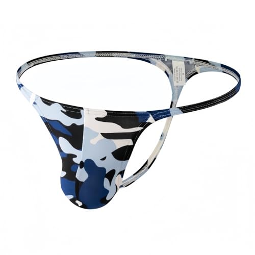 3 Pack Stunning Camo Men's Thong - Low Waist Camouflage G-String, Ultra-Slim Strap Breathable Comfort Underwear 5