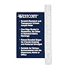 Westcott Acrylic Clear Ruler, Easy-to-Read Markings, Scratch-Resistant Design, Raised Beveled Edges, for Crafting, Office, Classroom, Back to School Supplies, 12-Inch #1
