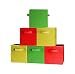 [6-Pack,3-Colors] Premium Quality Foldable Cloth Storage Bins For Shelves, Baskets, Cubes, Containers, Home Decorative Closet, Organizer Household, Fabric Cloth ,Collapsible Box, Toys Storages