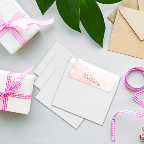 Envelopes brancos A2 100 pacotes de envelopes para cartões de 10 x 12 cm, autoselo para casamentos,