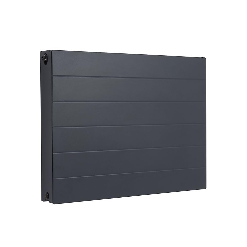 Milano Anthracite Alora Type 22 Horizontal Double Panel Convector Radiator - 600Mm X 800Mm