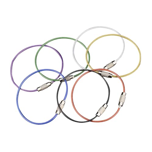 ULDIGI 7pcs Steel Wire Chain Stainless Steel Wire Chain Steel Wire Loop Heavy Duty Wire Ring