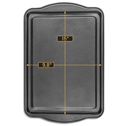 DecorRack Antihaft-Backblech, 38 x 25 cm, Rechteckige Backform für Kuchen, Kekse, Brownies und mehr, Hitzebeständig bis 260°C… – Ansicht 2