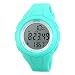 TOPCABIN Children Waterproof Sports Watch Step Gauge Watch Electronic Outdoor Watch For Boys Digital Watch For Girls Light Blue