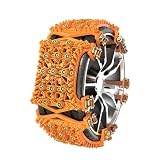 ZXLZHGS 4 Pezzi Catene da Neve per Auto, Compatibile con BYD E-Seed GT Seal X e7, Catene Auto di Emergenza per Neve, Ghiaccio E Fango Invernale,Yellow