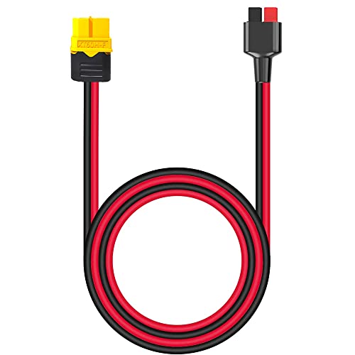 iHaospace Anderson to XT60 Adapter Cable Solar Cable 4 mm2 12AWG XT60 Female to Anderson 45A Cable 1M Camping Accessories for Power Bank, RC, RV