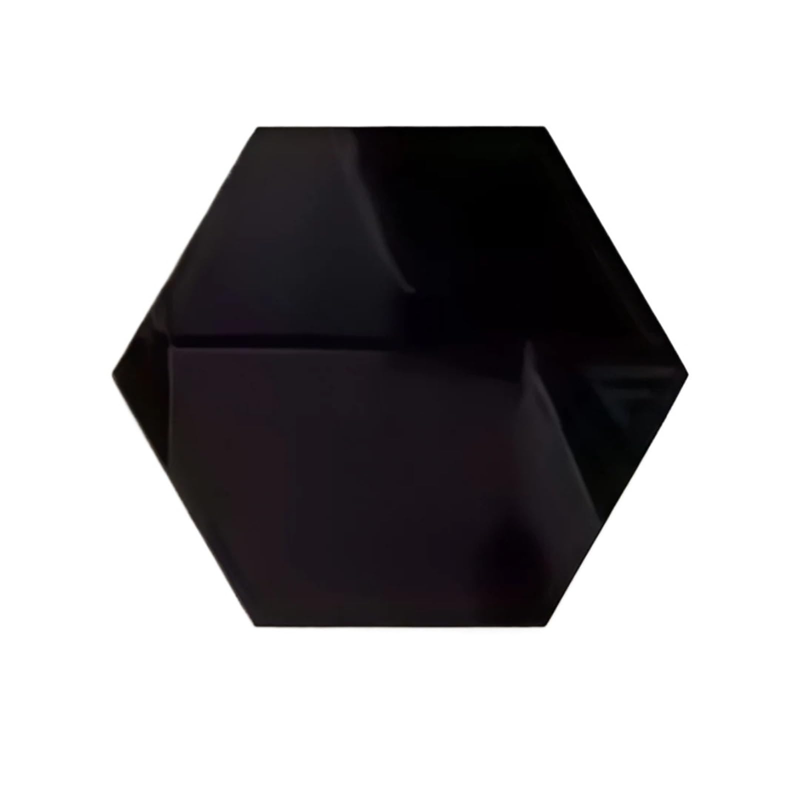 Hexagonal Mirror Wall Sticker Hexagon 3D Mirror Wall Sticker Home Decor DIY Self-Adhesive Mirror Decal Decor Stickers Art Wall Decoration(Black,6pcs)