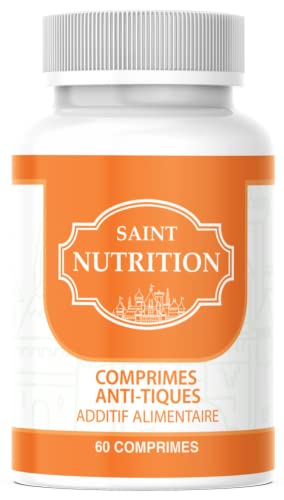 Saint Nutrition® Anti-Tique COMPRIMES pour Chien et Chat - Nouveau - Traitement Naturelle pour Votre Animal Domestique Contre tiques, Effet immédiat, Contient 60 comprimés Cover