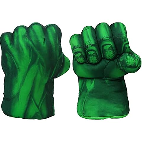 CGBOOM Handschuhe Lustig Boxhandschuhe Superheld Plüsch Faust Boxen Spielzeug Cosplay Kostüm Geburtstag Geschenk zum Spass Spielzeuge Kinder 30 cm-Grün 1 Paar Cover