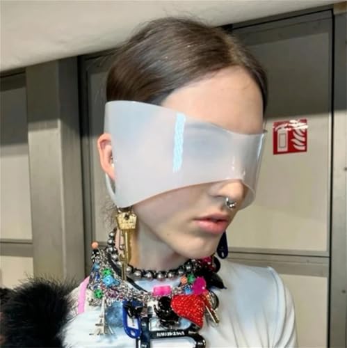 Oversized One-Piece Fashion Glasses Hanging Ear Bag Punk Future Technology Sense Fashion Glasses3