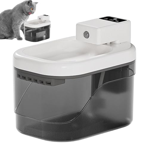 Fontaine à eau sans fil pour chat de 2 L rechargeable et automatique pour la maison - 2