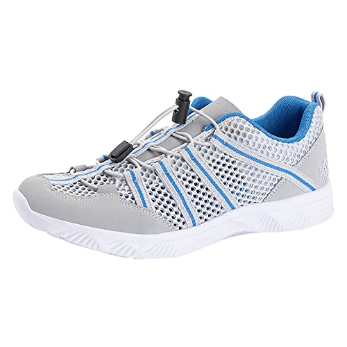 Genérico Zapatos Acuáticos Hombre Mujer de Red Transpirable Zapatillas Deportivas Verano Ligero Zapatos de Agua Antideslizante Casual Zapato de Playa para Buceo Río Náutico Completo, gris, 41 EU