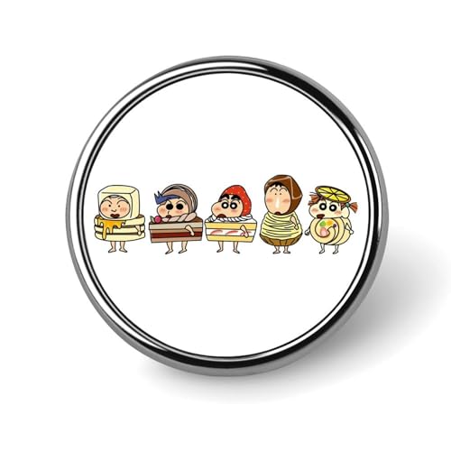 バッジ 円形 クレヨンしんちゃん 面白い 徽章 ピンバッジ 胸章 ブローチ おしゃれ ボタンバッジ バッグ飾 かわいい アクセサリー 工芸品 男女兼用 プレゼント 25mm