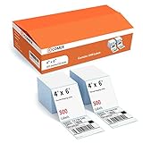 K Comer 4x6 Thermal Shipping Labels (2 Stacks, 1000 Printer Labels) Stickers...