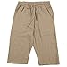 Mens Linen Shorts Casual Loose Cotton Cropped Pants Elastic Waist Drawstring Summer Classic Beach Short with Pocket Khaki